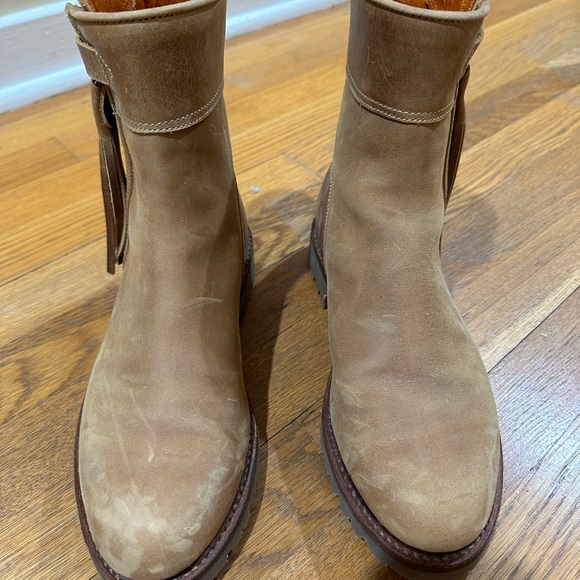 Penelope Chilvers Cropped Tassel Boots 39 (color - biscuit) - Picture 2 of 13